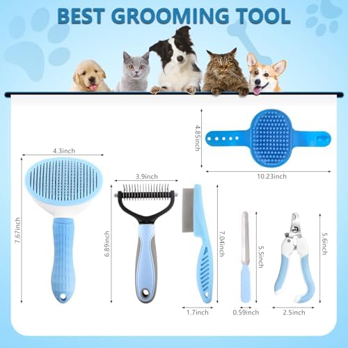Dog Brush Dog Grooming Kit 6PCS Dog Brush - Image 2