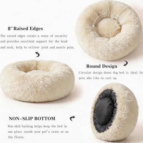 nononfish Cozy Calming Donut Dog Bed - Image 5