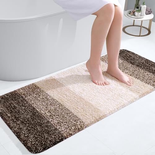 OLANLY Bathroom Runner Rug 40x20, Extra Soft Absorbent Microfiber Bath Rugs by OLANLY