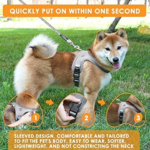 Dog Harness and Leash Set, No Pull Saddle Style Pet Harness, Breathable Mesh - Image 4