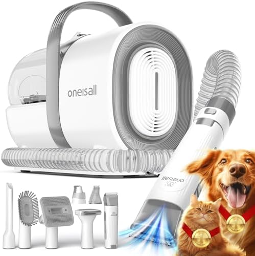 oneisall Dog Grooming Vacuum, 7 in 1 Grooming kit Tools by oneisall