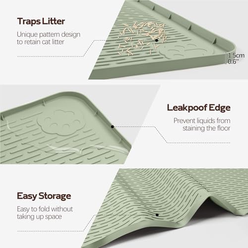 Silicone Cat Litter Mat for Litter Box 57”x40” Large Cat Mat - Image 3