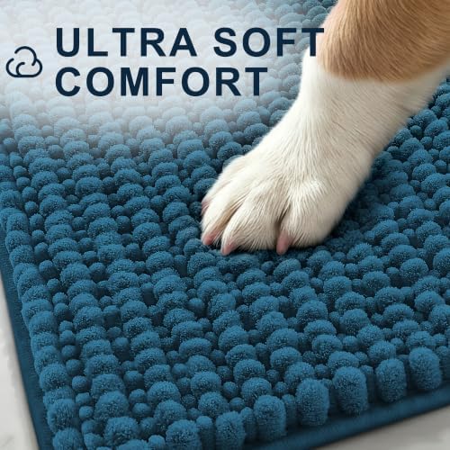 Smiry Dog Door Mat for Muddy Paws 36x24, Ultra Absorbent Chenille Doormat - Image 3