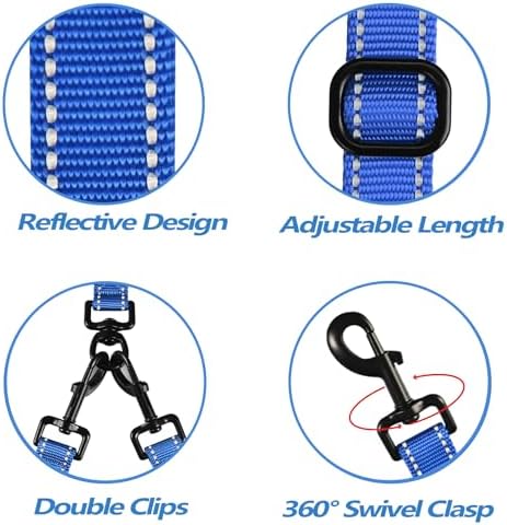 PetBonus Double Dog Leash, No Tangle Dual Leash, Reflective Walking Training - Image 4
