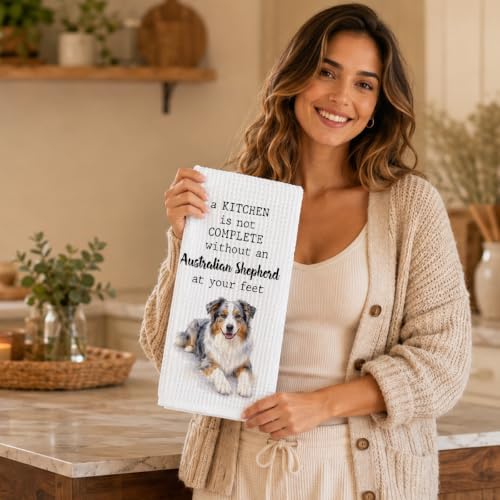 Australian Shepherd Kitchen Towel, Funny Dog Lover Gift - Image 4