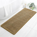 Chenille Bathroom Runner Rug 24"x60" Tan, Plush Bath Mat by Kildoss