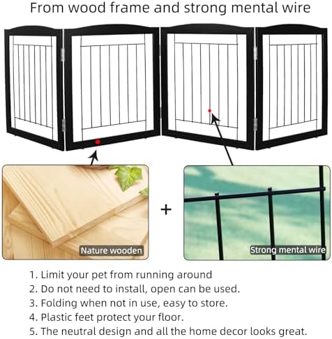 ZJSF Freestanding Foldable Dog Gate - Image 6