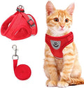 Cat Vest Harness and Leash Set, Escape Proof Kitten Harness Red S by NCMAMA