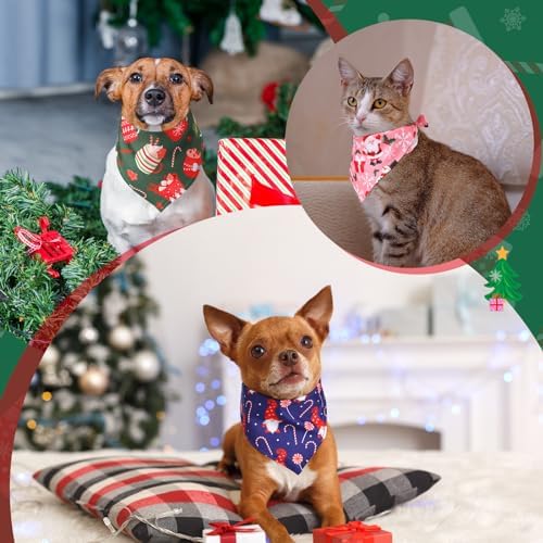 120 Pcs Christmas Dog Bandana Bulk Xmas Pet Scarf Assorted - Image 6