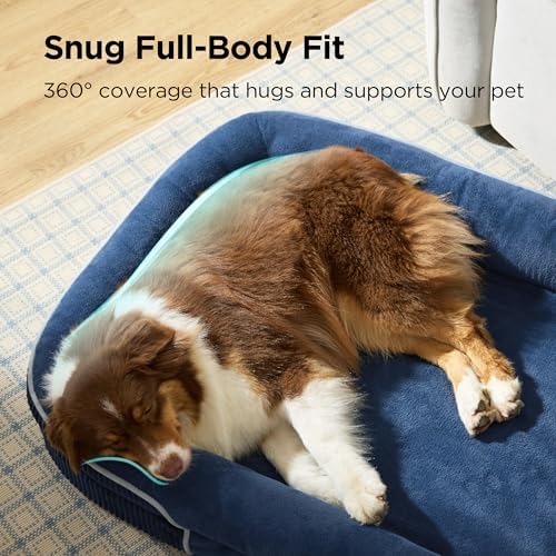 Bedsure 360°Oval Bolster Orthopedic Dog Beds Large Sized Dog - Image 3