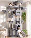 Globlazer 83in Extra Large Maine Coon Cat Tree, Light Grey by Globlazer