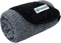 PetAmi Waterproof Dog Blanket, Leakproof Puppy Blanket, 29x40 Black Gray by PetAmi