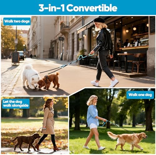XiaZ Double Dog Leash for Two Dogs Perfect for Small Medium Dogs - Image 4