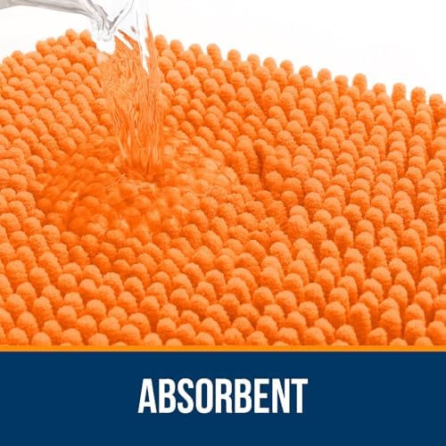 OLANLY Large Bathroom Rugs 50x30, Extra Soft Absorbent Chenille Bath Rugs - Image 4