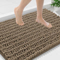 Smiry Bathroom Rugs 36X24, Extra Soft Rubber Backing Chenille Bath Mats by Smiry