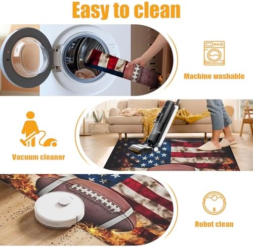 Fire American Football Bath Mat - Image 4