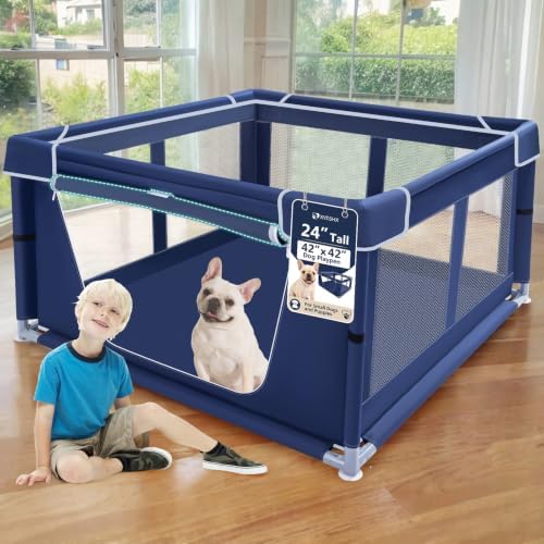 XVISHX 42x42 Inches Puppy Playpen by XVISHX