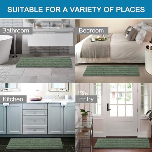 H.VERSAILTEX 2 Piece Bathroom Rugs Bath Mats Sets Super Absorbent Chenille - Image 6
