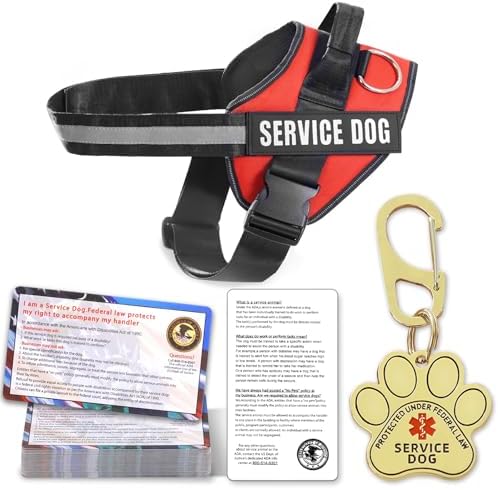 Opstin Service Dog Vest, ID Tag + 50 ADA Information Cards, Service Dog Harness by Opstin