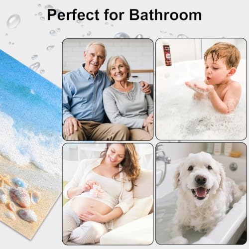 Square Shower Mat, Yonala 32 x 32 Inch Stylish Non Slip Shower Mats - Image 7