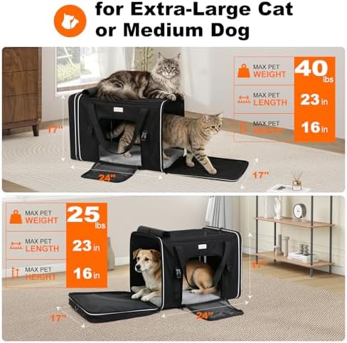 pidipiti 24x17x17 Extra-Large pet Carrier - Image 2