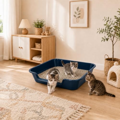 Extra Large Low Entry ABS Cat Litter Box, 1 Pack - Image 5