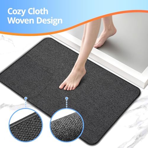 HOMTEB Bath Mat 17x27Inch, Thin Bath Mats Rugs - Image 3
