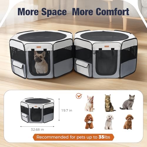 Lekereise 2-in-1 Large Cat Playpen, Dog Playpen Indoor Outdoor - Image 2