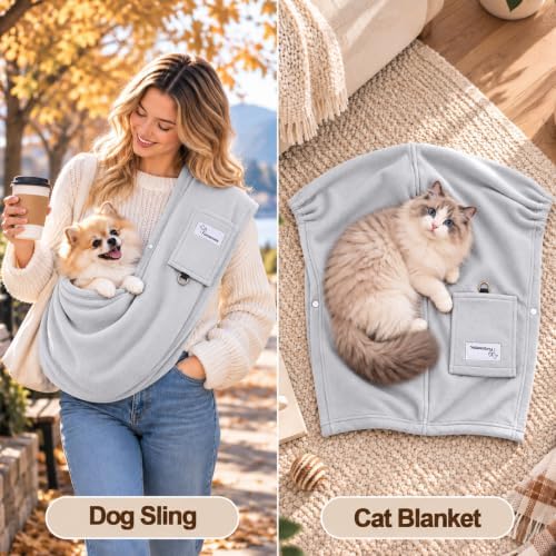 Cat Sling Carrier & Pet Sling for Small Dogs & Cats 3-14 lbs - Image 6