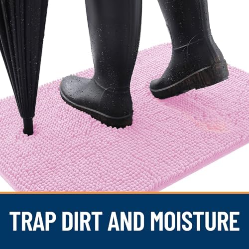 OLANLY Dog Door Mat for Muddy Paws 48x30, Super Absorbent Chenille Mud Mat - Image 2