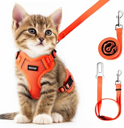 Cat Harness and Leash for Walking Escape Proof Soft Adjustable Cat Leash by Unknown