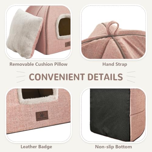 Cat Beds for Indoor Cats, 2-in-1 Cat Bed Cave - Image 5