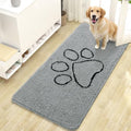 OLANLY Dog Door Mat for Muddy Paws 47x24, Paw Print Design Chenille Mud Mat by OLANLY