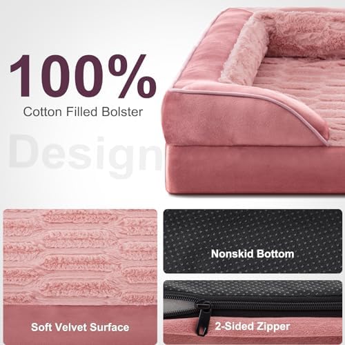 FURTIME Orthopedic Supportive Extra Large Dog Bed, XXL Waterproof Pet Bed - Image 4