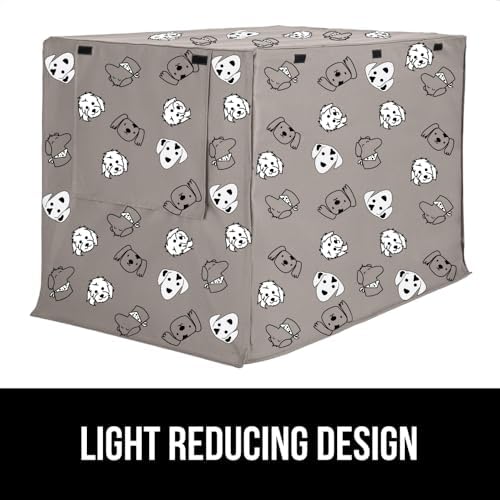 GORILLA GRIP Dog Crate Covers, Wire Kennel Topper, 42 in, Taupe Dogs - Image 6