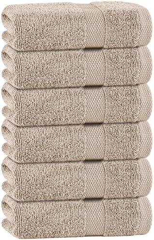 Wealuxe Taupe Hand Towels 16x27 Inch by WhiteClassic