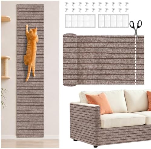SEPAZON Cat Scratch Furniture Protector, Adhesive Climbing Carpet Mat by SEPAZON