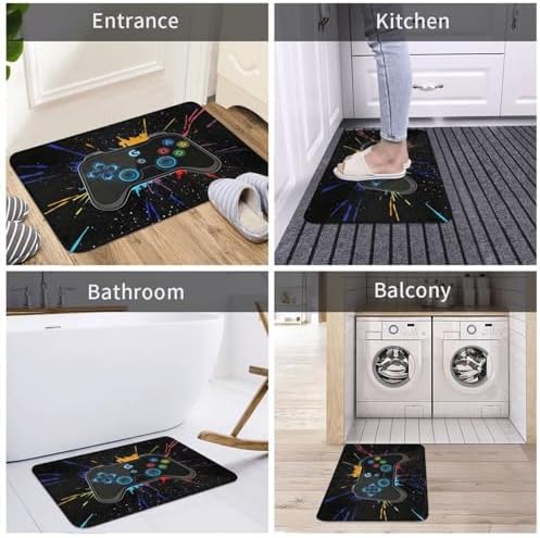 Game Joystick Bath Mat Non-Slip Soft Microfiber Bathroom Rugs Washable Bathmat - Image 7