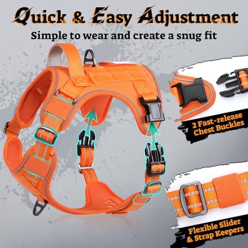 rabbitgoo Tactical Dog Harness for Small Dogs, No Pull Service Pet Vest - Image 4