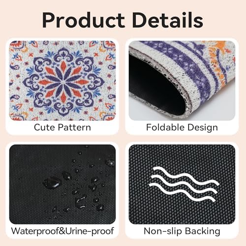 Cat Litter Mat, Waterproof & Urine-Proof Kitty Litter Catcher Mats, Soft on - Image 3
