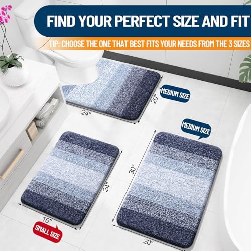 OLANLY Large Bathroom Rugs 50x30, Extra Soft Absorbent Microfiber Bath Rugs - Image 2
