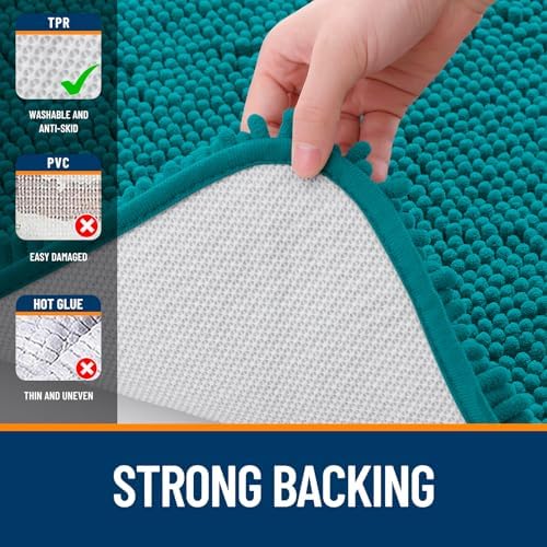 OLANLY Bathroom Rugs 30x20, Extra Soft Absorbent Chenille Bath Rugs - Image 6