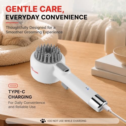 Shop-Vac Cat Steam Brush, 2-in-1 Pet Brush & Hair Removal Comb - Image 3