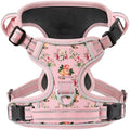 Timos Small Dog Harness, No Pull No Choke, Easy On & Off, Flower Pink by Timos