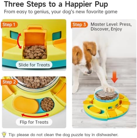 Potaroma Dog Puzzle Toy 2 Levels, Slow Feeder, Pup Food Treat Feeding Dispenser - Image 3