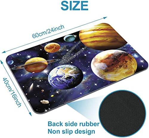 YISUMEI Space Galaxy Planet Bathroom Mat, Non-Slip Super Absorption Bath Carpet - Image 2
