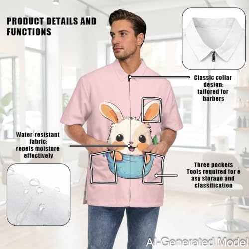 Dog Grooming Smock for Women & Men Water & Hair Repellent - Image 5
