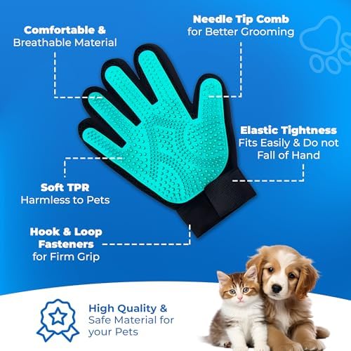 Pet Hair Removal Glove for Dogs & Cats – Dog Grooming Gloves for Shedding - Image 6