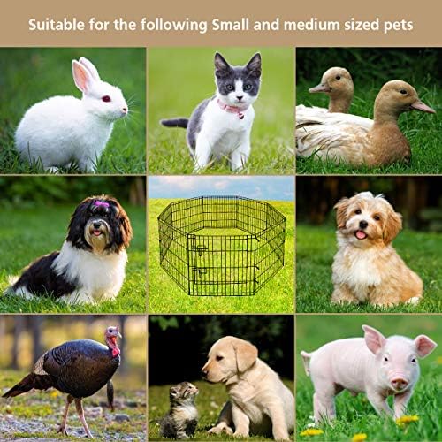 Artmeer Dog Playpen 24" H, 8-Panel Rustproof Foldable Pet Fence - Image 5