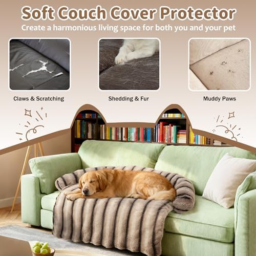 WATANIYA PET Large Dog Couch Bed, Fluffy Washable Couch Protector - Image 4